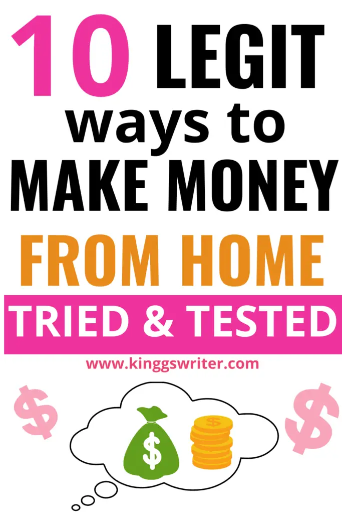 legit ways to make money from home